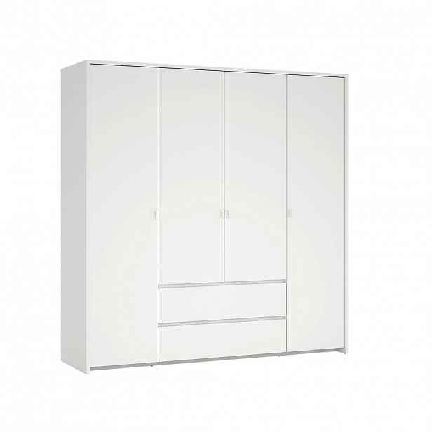 Boxxx ŠATNÍ SKŘÍŇ S OTOČNÝMI DVEŘMI, bílá, 197/202/58 cm