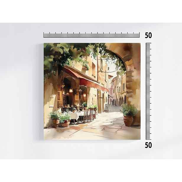 Obraz Na Plátně Canvas Město Ulice Restaurace Kavárna Trattoria 50x50