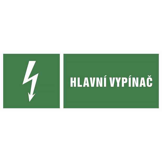 Samolepka Hlavní vypínač 105×37 mm