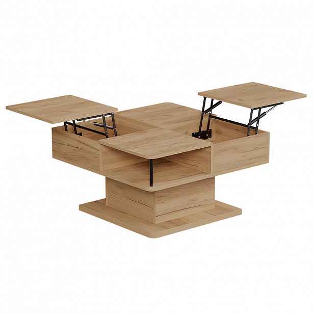 Vicco KONFERENČNÍ STŮL Movira Zlatý mocný dub 80 x 45 cm s úložnými prostory