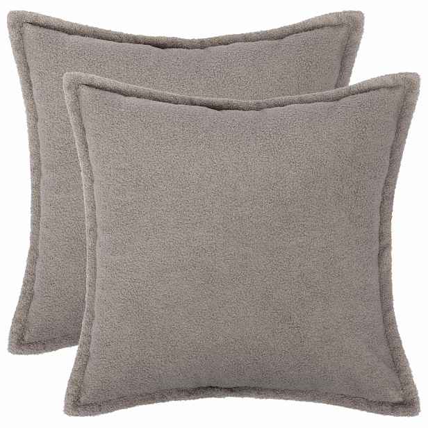 vidaXL Povlak na polštář 2 pcs HOUTEN Světle šedá 35 x 35 cm Bouclé