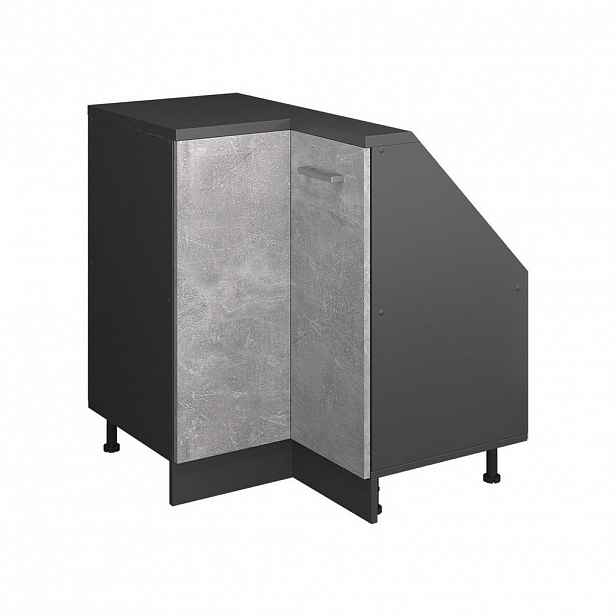 Vicco ŠIKMÁ SKŘÍŇ ROHOVÁ SKŘÍŇKA Rion Beton 75.6 x 81.6 cm s 1 dveřmi