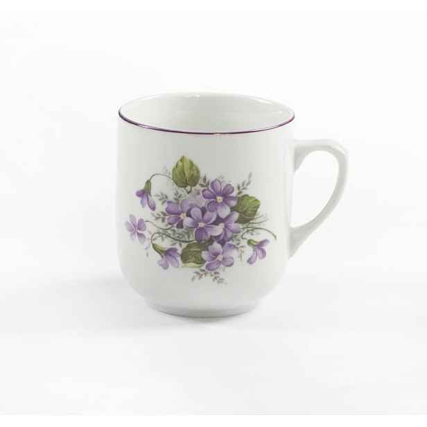 hrnek 300ml TROJKA-FIALKY 8354 V1+V3, čes.porcelán