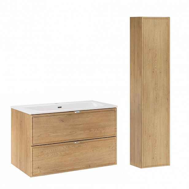 Petits-meubles KOUPELNOVÝ NÁBYTEK 81cm Elias 2er-Set Dřevo