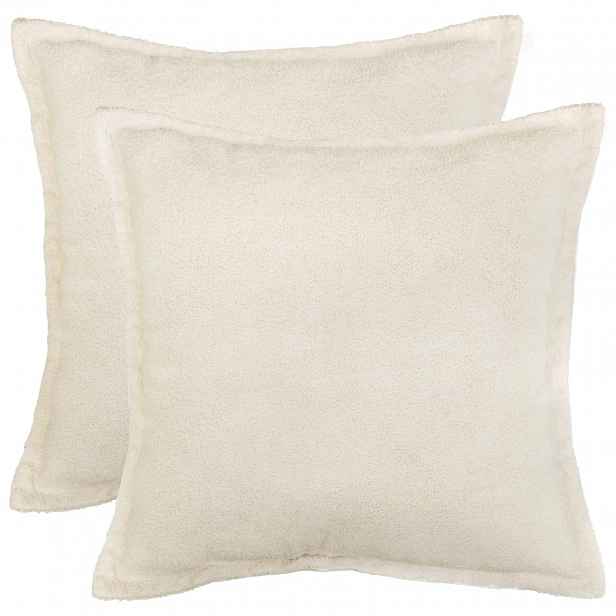vidaXL Povlak na polštář 2 pcs HOUTEN Krémová 35 x 35 cm Bouclé