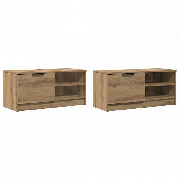 vidaXL TV skříňky 2 ks dub artisan 80x35x36,5 cm kompozitní dřevo