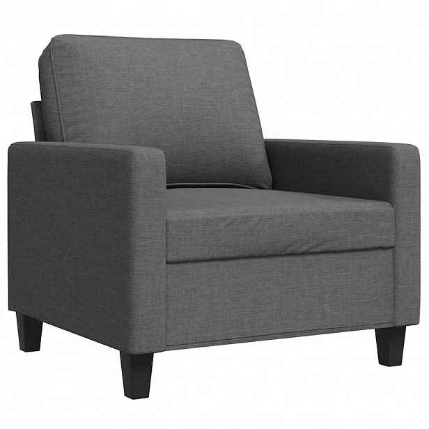 vidaXL Křeslo tmavě šedé 60 cm textil