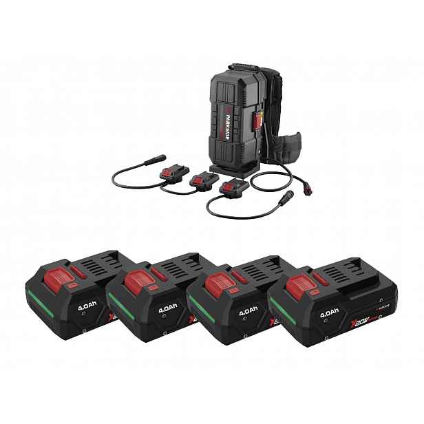 Parkside Performance® Nabíjecí batoh na akumulátory Ppra 20 A1, 4x Smart 4 Ah