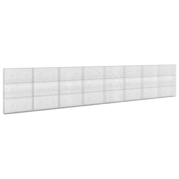 vidaXL Gabion s drátem 3,5 mm a síťkou 5x2,5 cm 800x20x150 cm