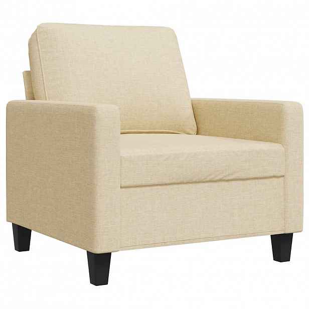 vidaXL Křeslo krémové 60 cm textil