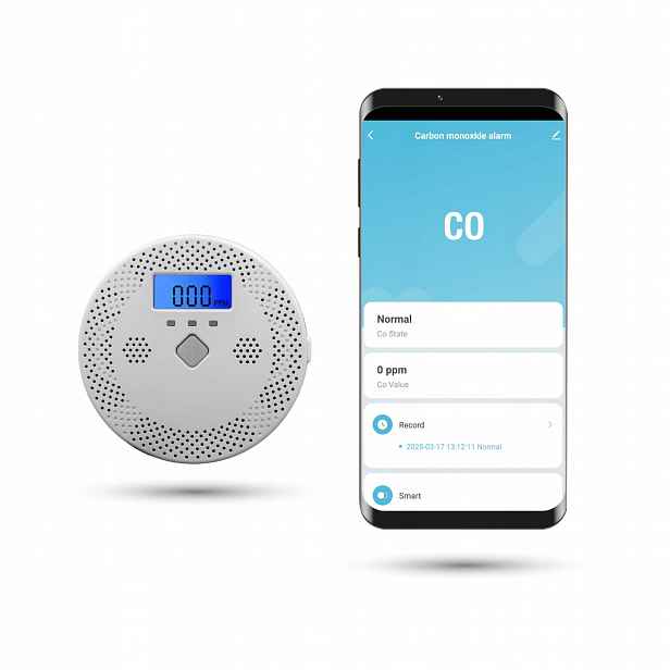 Detektor oxidu uhelnatého WiFi Tuya zvukový alarm