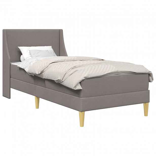 vidaXL Rám postele s matrací 80x 200 cm Odnímatelný potah Taupe