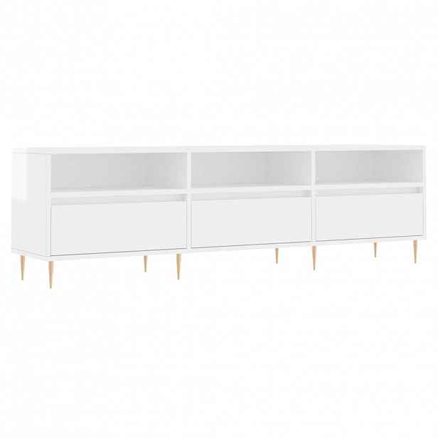 vidaXL TV skříňka bílá vysoký lesk 150 x 30 x 44,5 cm kompozitní dřevo