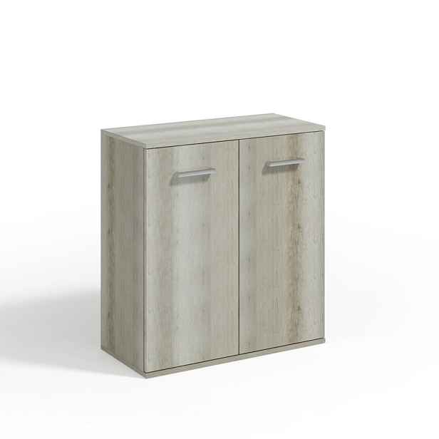 MASSENO KOMODA GIACOMO IV, 75/85/33 cm s 2 dvířky, světle šedá
