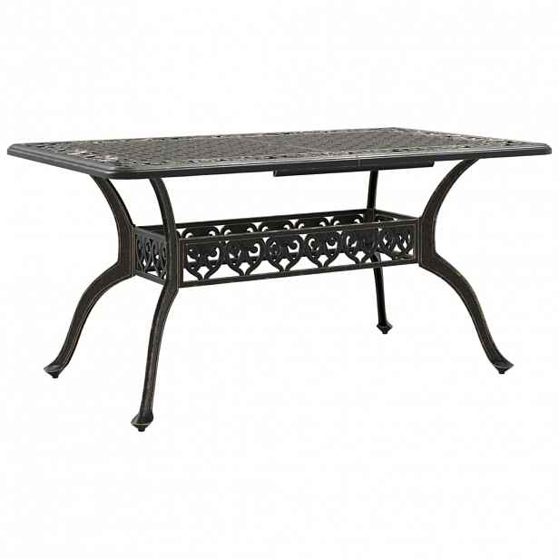 vidaXL Zahradní stůl bronzový 150 x 90 x 72 cm litý hliník