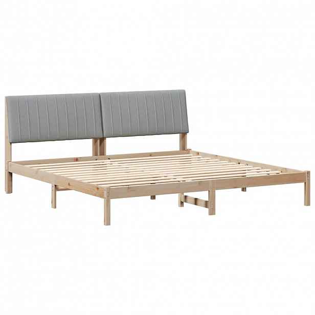 vidaXL Rám postele s čelo Hnědá 200 x 200 cm Masivní borové dřevo