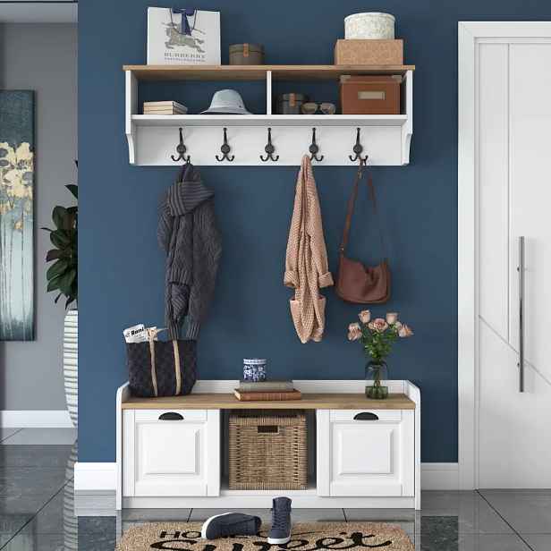 Casarredo Předsíňová sestava ZIANO - bílá/ořech