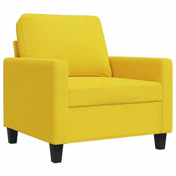 vidaXL Křeslo světle žluté 60 cm textil