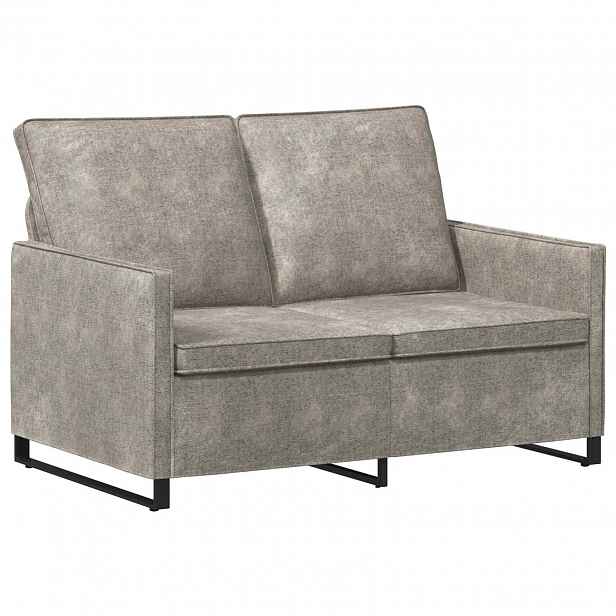 vidaXL Pohovka pro 2 osoby Světle šedá 130 x 81 x 82 cm Umělý semiš