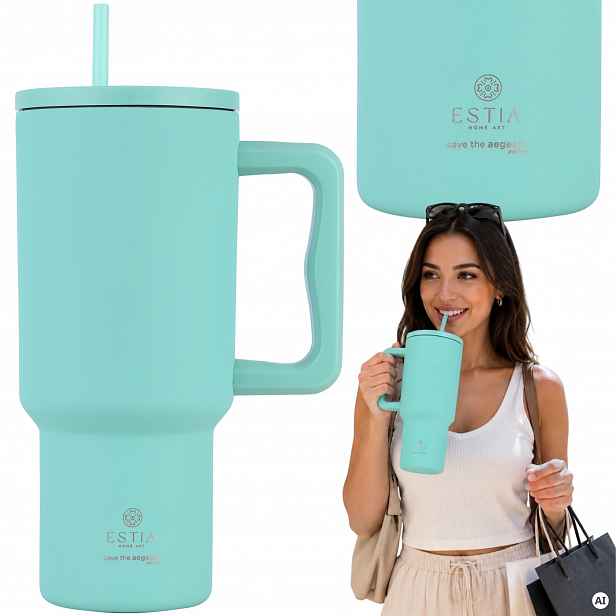 Termohrnek S Rukojetí 900 ml Velký Na Vodu horké Nápoje 6-12 h