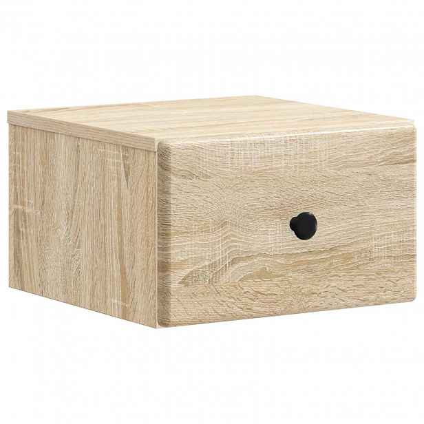 vidaXL Nástěnný noční stolek Dub sonoma 34,5 x 33 x 20 cm