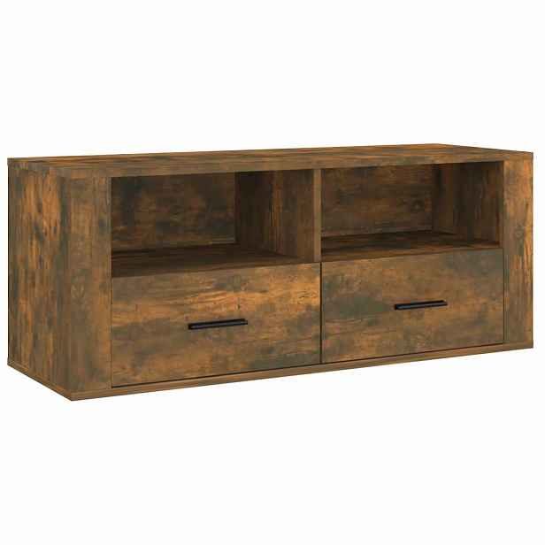 vidaXL TV skříňka kouřový dub 100 x 35 x 40 cm kompozitní dřevo