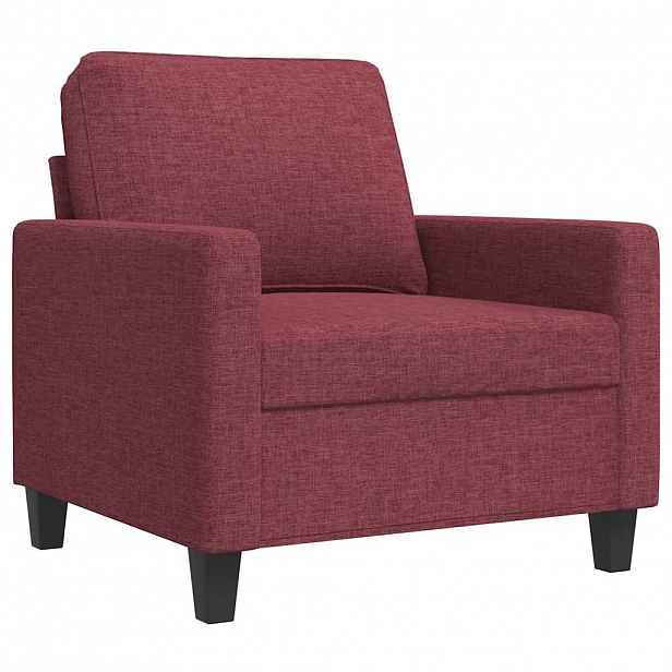 vidaXL Křeslo vínové 60 cm textil