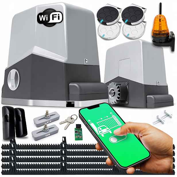 Set Pohon Pro Posuvné Brány lampa pohonu ovladače 600 kg Wifi automat