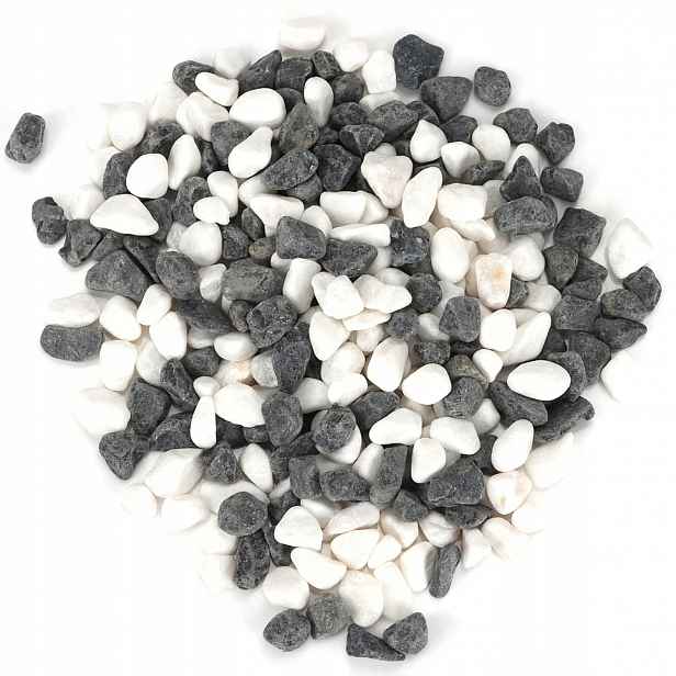 Dekorativní Kamínky Šedé Bílé 3,6KG 1,4-2,6CM