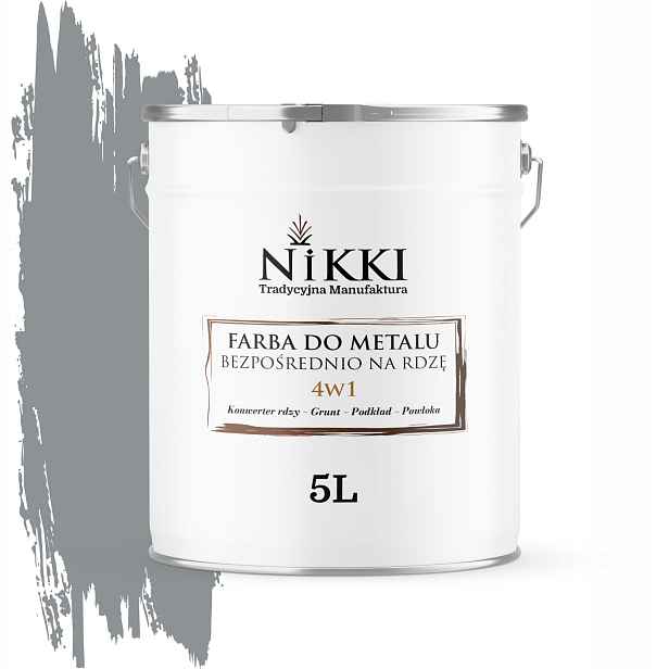 Barva Na Kov, Přímo Na Rez Pozink , 4v1, Barva Šedá Ral 7045 Polomatná 5L