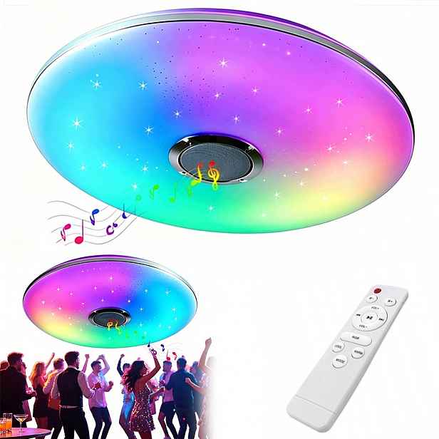Stropní Svítidlo Led Lampa Smart stropní panel 50cm 70W Nástěnný Rgb svítidlo dálkový ovladač