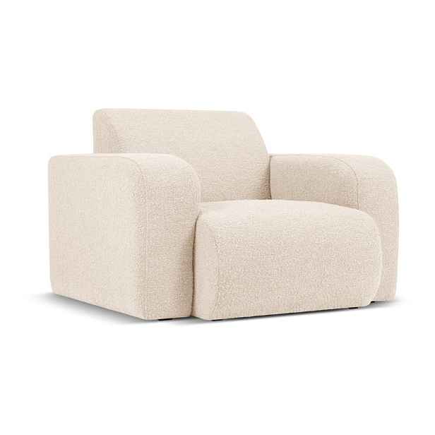 Béžové křeslo z textilie bouclé Molino – Micadoni Home