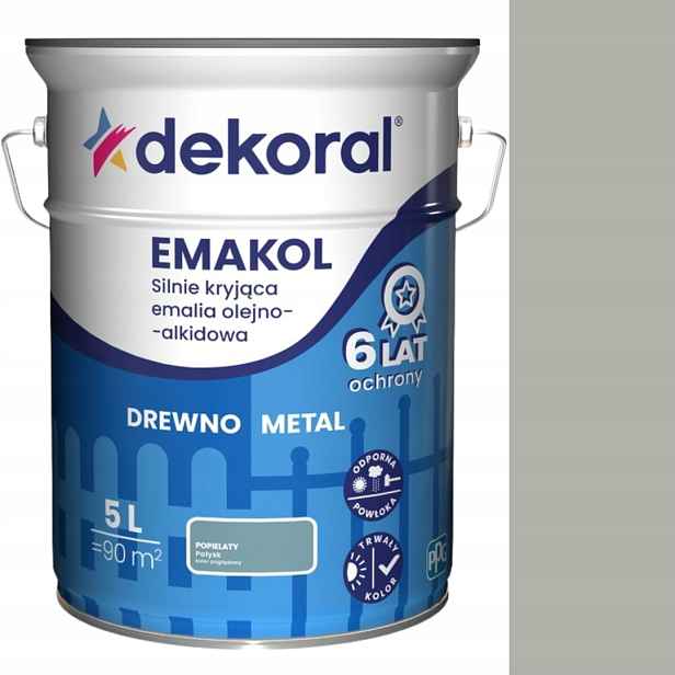 Dekoral Smalt Emakol Strong 5 L Popelavý Lesk
