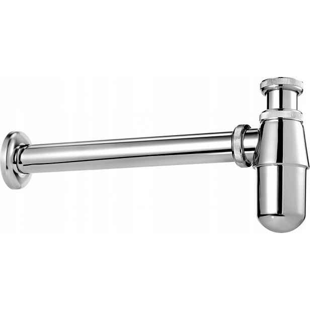 Umyvadlový sifon Deante lahvový, chrom 1 1/4", čištěný zespodu