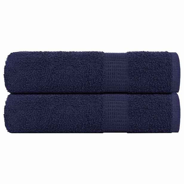vidaXL Ručníky FROGN 2 ks tmavě modré 50x100 cm 360 g/m²
