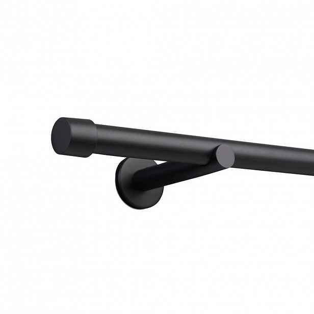 Deco-Raum ZÁVĚSNÁ tyč na míru 1 dráha nástěnná montáž koncovka 60 cm
