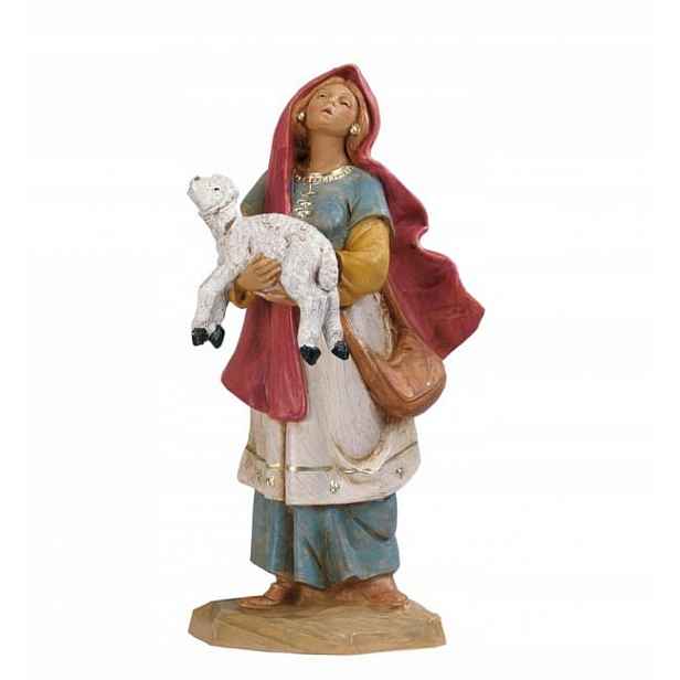 Figurka firmy Fontanini – Žena s ovcí – pro figurky o výšce 15 cm