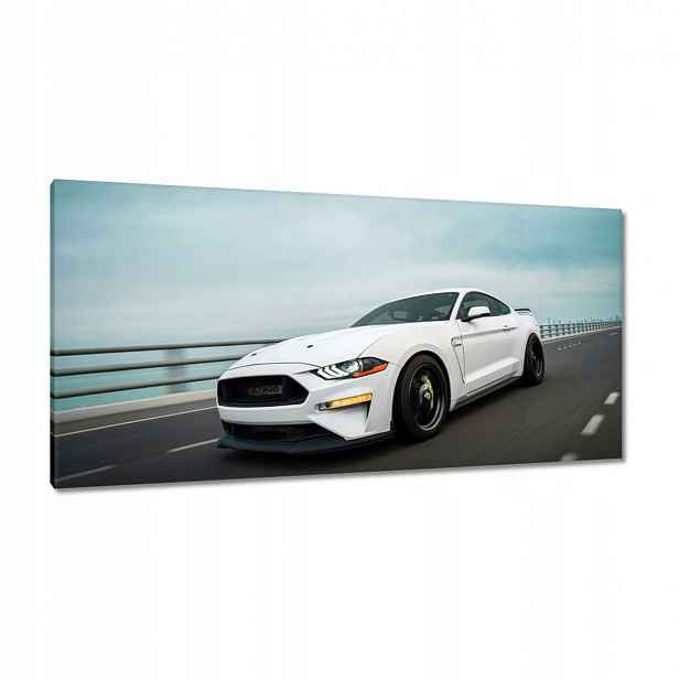 Obrazy 115x55 Bílý Ford Mustang Auto