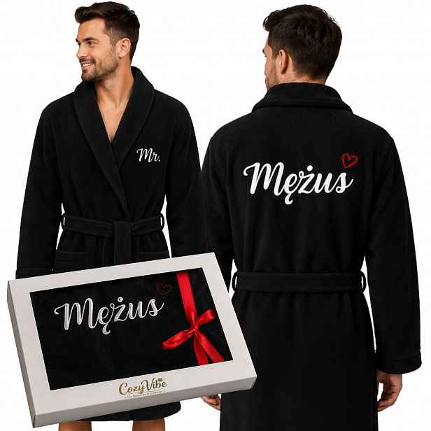 Pánský Teplý Župan L/XL Pro Manžela, Manžela, Měkký Nápad Na Dárek Krabička