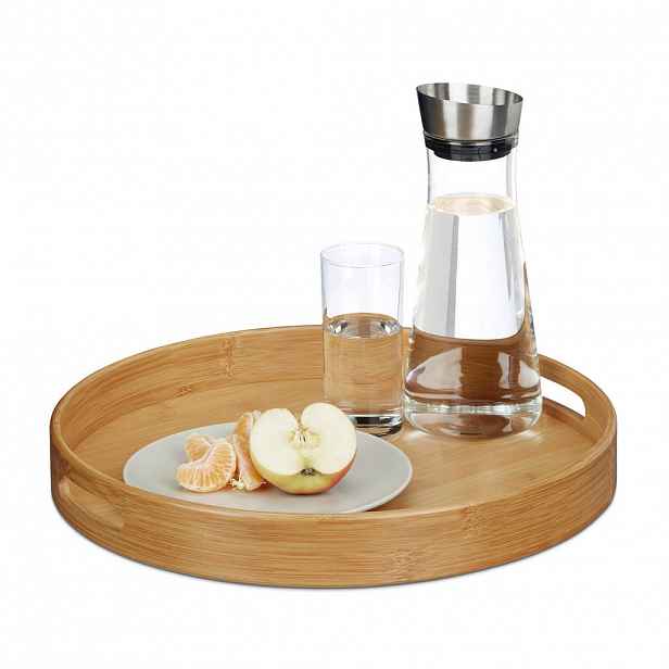 Relaxdays TÁC Přírodní bambus kulatý 38,5 cm