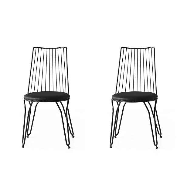 Sada jídelních židlí Ada Black and Black, 2 ks