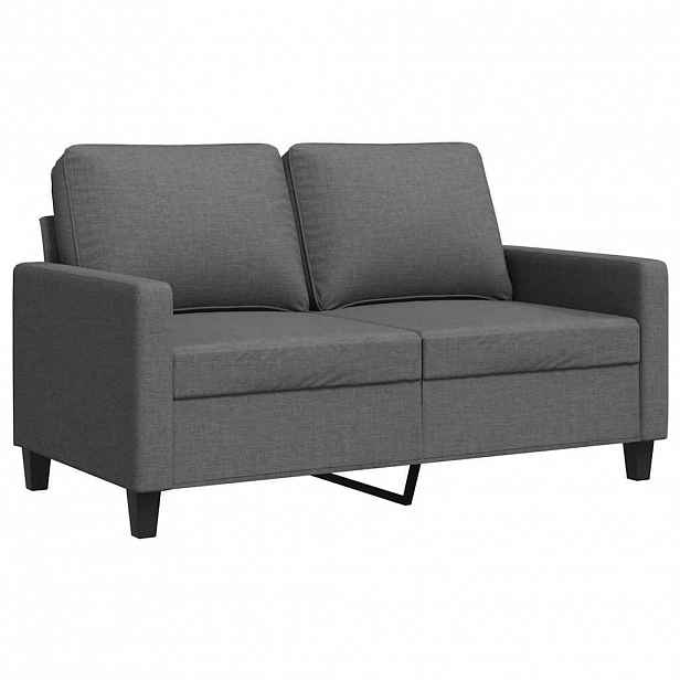 vidaXL 2místná pohovka tmavě šedá 120 cm textil