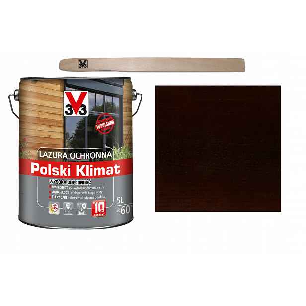 Lazura V33 Polský Klima 10 let Tmavý ořech 5L