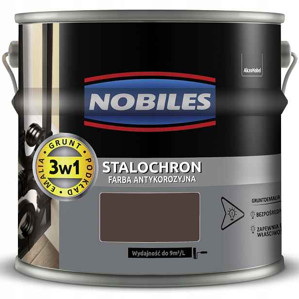 Nobiles Stalochron Barva na kov přímo rez Hnědá Ral 8017 2,5L