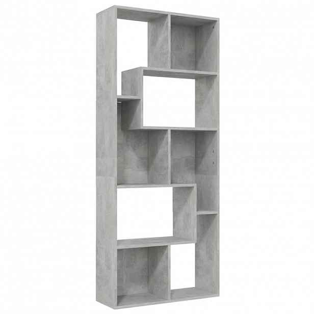 vidaXL Knihovna betonově šedá 67 x 24 x 161 cm kompozitní dřevo
