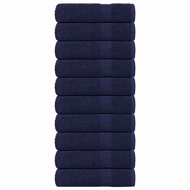 vidaXL Ručníky FROGN 10 ks tmavě modré 50x100 cm 360 g/m²