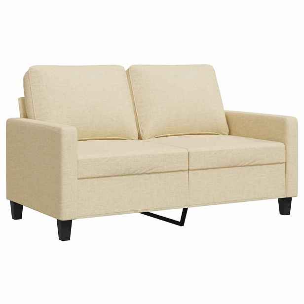 vidaXL 2místná pohovka krémová 120 cm textil