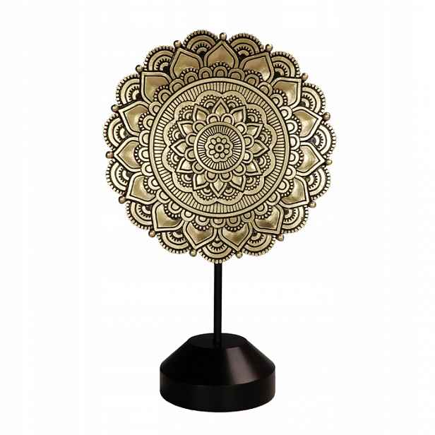 Figurka Mandala Oválná Zlatá 28 cm Buddhistická Harmonie Glamour