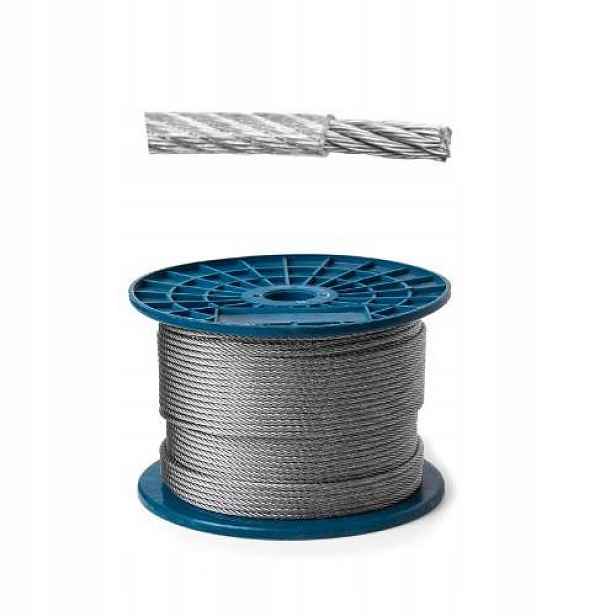 Lanko ocelové pozinkované v Pvc, Ø 5/6 mm x 50 m, Enpro