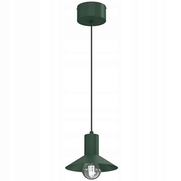 Luminex Nox závěsná lampa kužel 20 cm zelená 1xE27 max 15W IP20